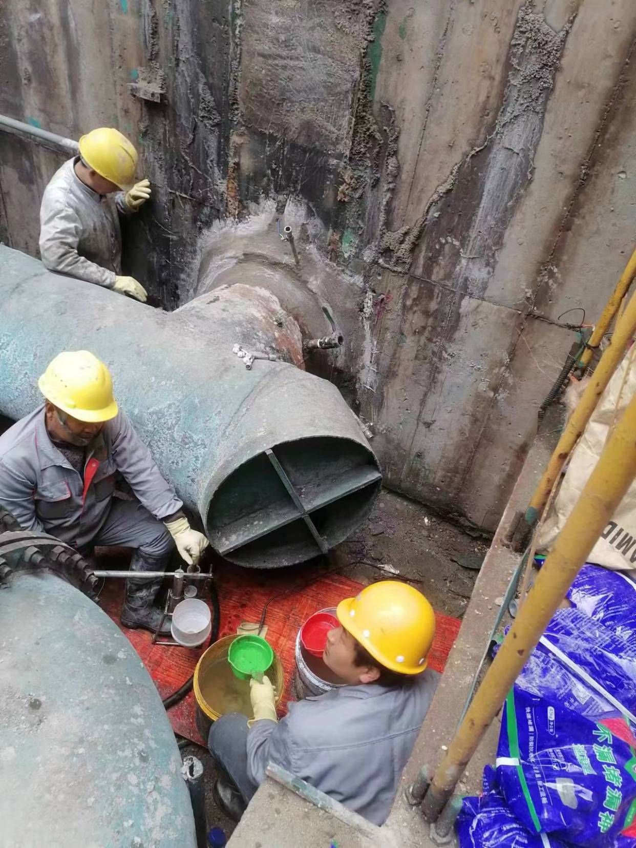 聊城阳谷县穿墙管堵漏